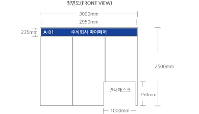 [전시 부스 디자인] 기본부스 상세 규격